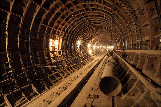Construction subway tunnel, Moscow.