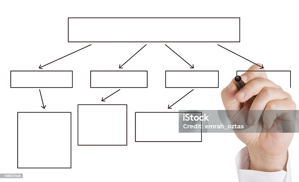 Mão desenho Diagrama vazio - Foto de stock de Apontar - Sinal Manual royalty-free