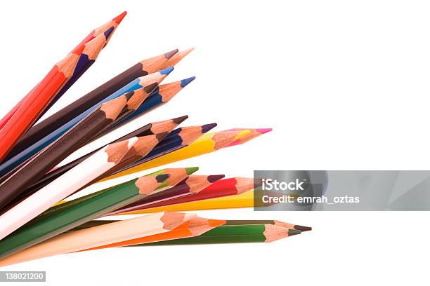 Lápices De Color Foto de stock y más banco de imágenes de Apilar - Apilar, Arte, Arte y artesanía