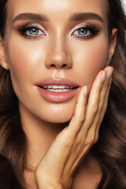 istock Beautiful girl with perfect make-up 1380226387