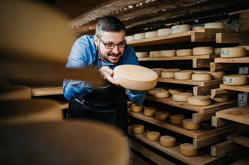 cheese maker in the cellar