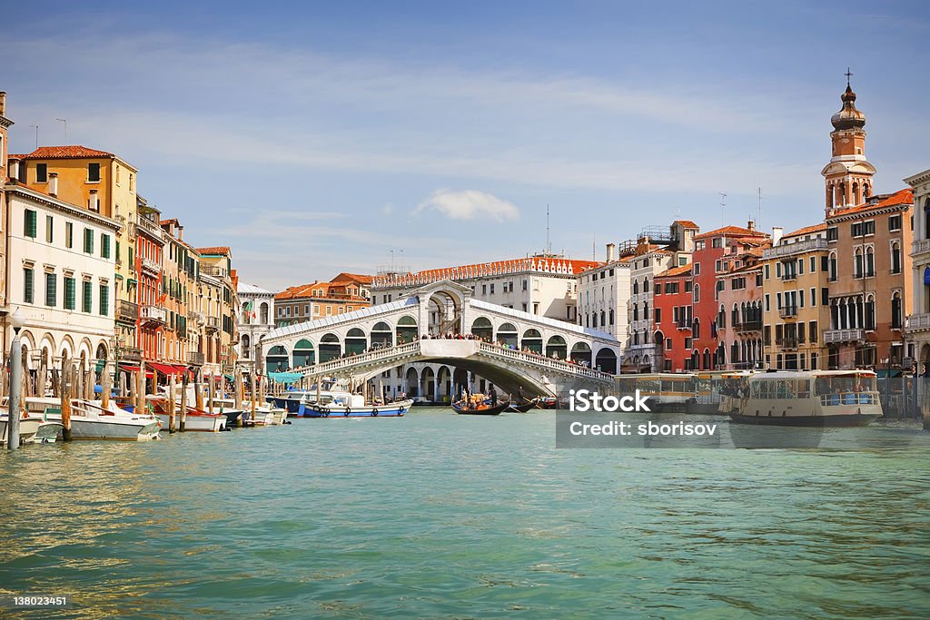 Rialto Bridge over Grand canal in Venice Rialto Bridge over Grand canal in Venice, Italy Rialto Bridge Stock Photo