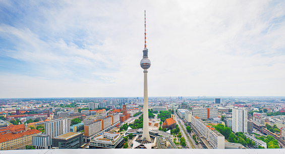 Berlin skyline big panorama with TV tower