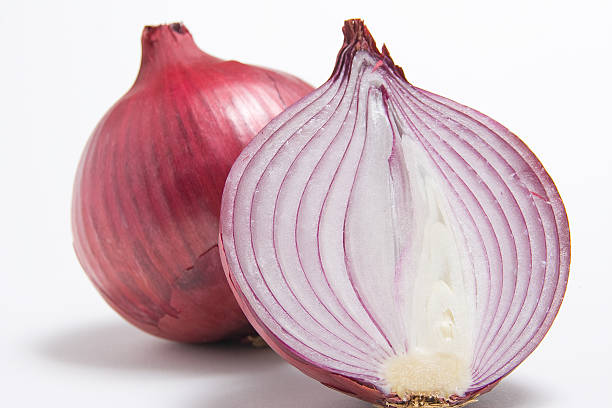 Half onion stock photo