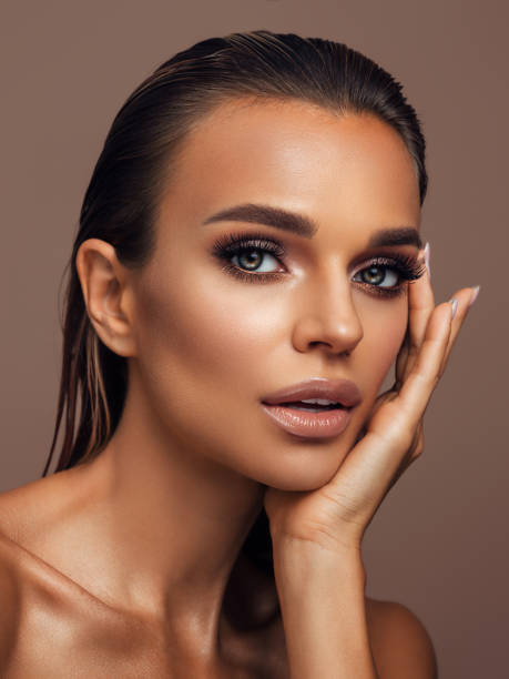 istock Beautiful emotional woman with perfect make-up 1380250147