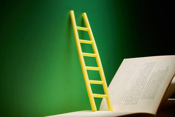 istock ladder on top of book- education concept 1380251182