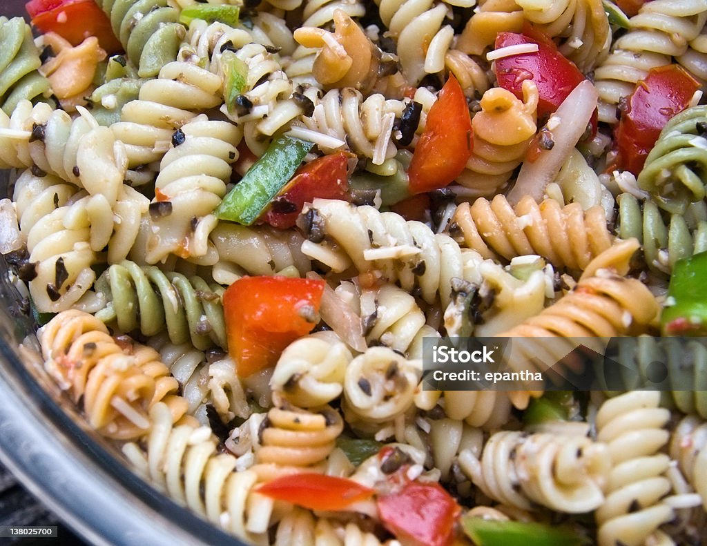 Pasta Salad Close-up of fresh pasta salad in a bowl Pasta Salad Stock Photo