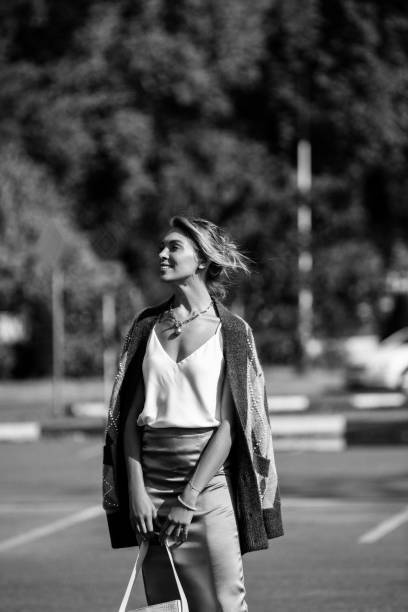Beautiful woman enjoying warm weather