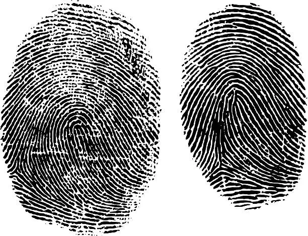 Vector illustration of Fingerprint Mystery