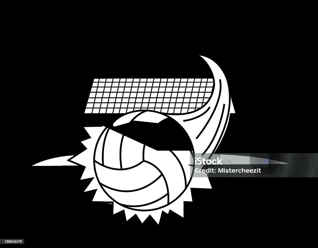 Voleibol de acção - Royalty-free Acima arte vetorial