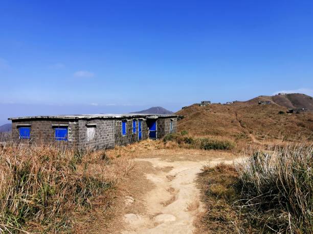 istock Sunset Peak (Tai Tung Shan) of Hong Kong under a bright clear blue sky 1380271772