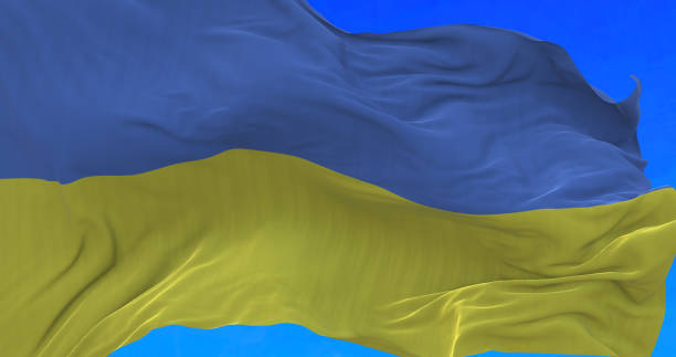 Ukraine flag. Amazing waving Ukraine flag. 2022 russian invasion of ukraine stock pictures, royalty-free photos & images