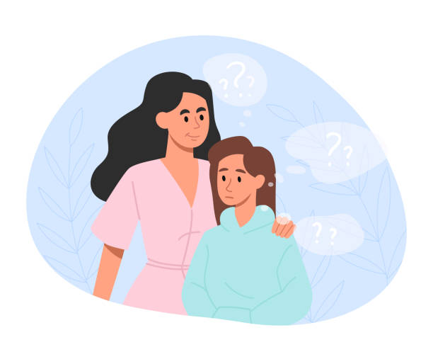 ilustraciones, imágenes clip art, dibujos animados e iconos de stock de concepto de familia apoyo - couple therapy alternative therapy relationship difficulties