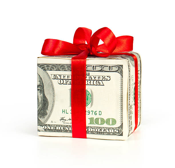 istock Money concept dollars in the form of a gift box 138031186