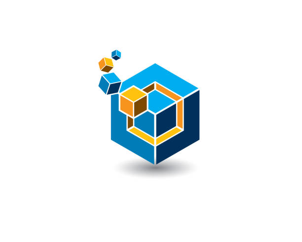3d cube movement trasder small to big 3d cube movement trasder small to big 3d corporate logo stock illustrations