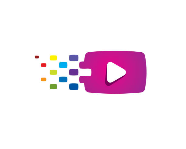 digital video play digital video play dvd logo stock illustrations