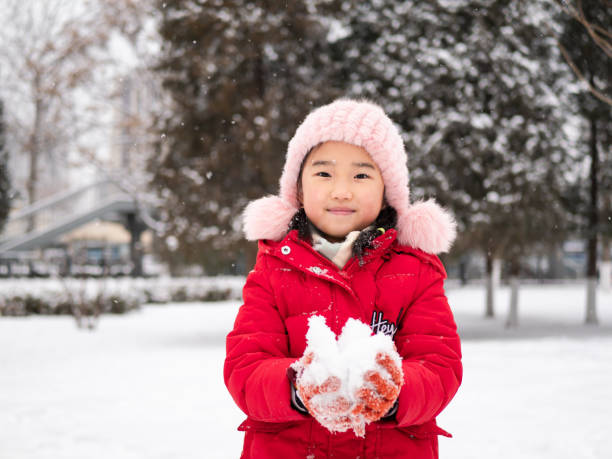 istock Little Girl Playing Snow 1380323922