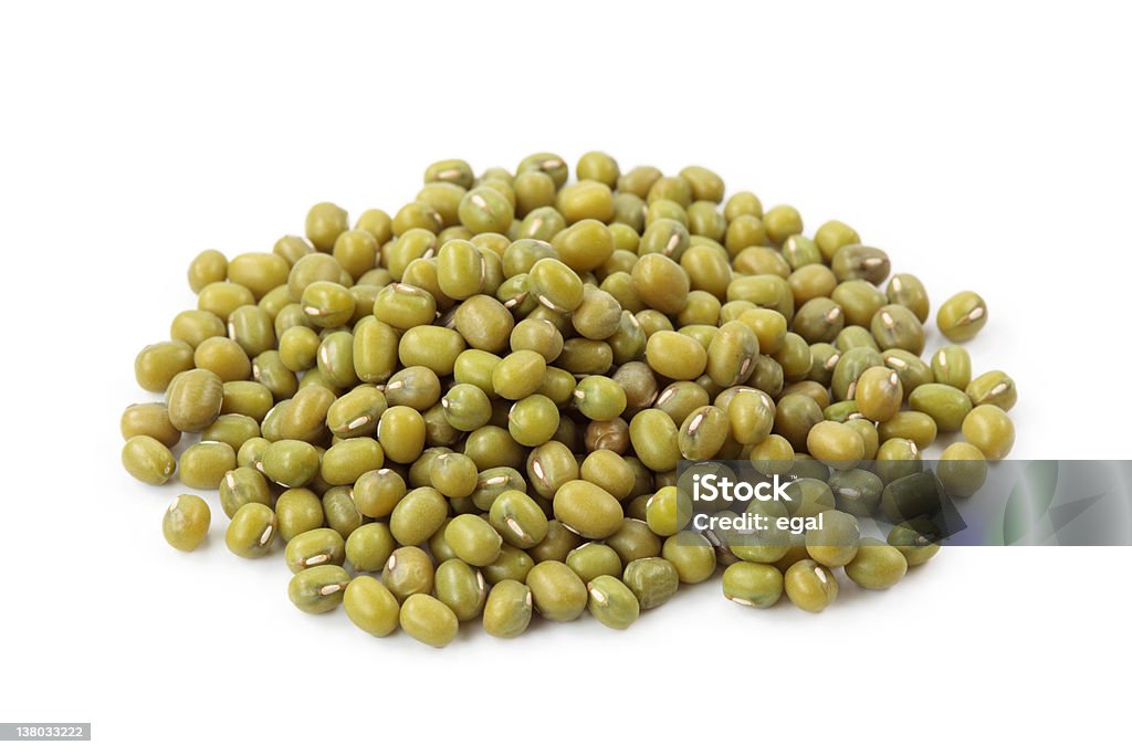 Mung beans Mung beans isolated on white background Bean Stock Photo