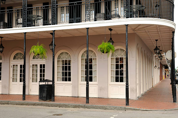 New Orleans, USA, November 10, 2017: Street photography in the French Quarter area in New Orleans showing unique architecture styles
