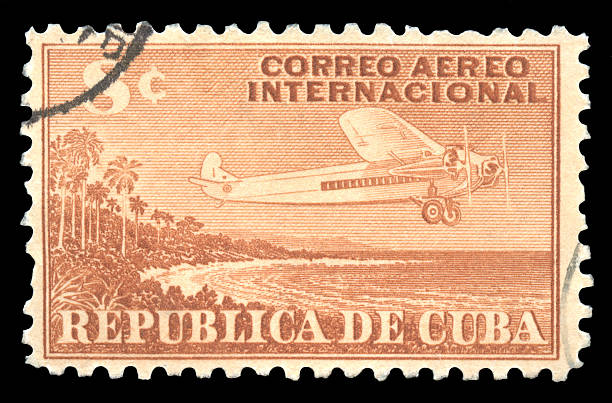 Cuba Vintage Airmail Postage Stamp