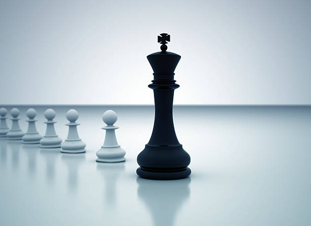 istock Leadership - chess king leader the pawns 138036031