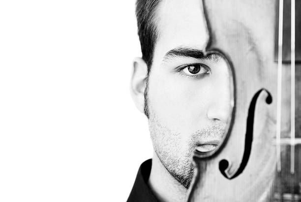 violinist cd cover stock photo