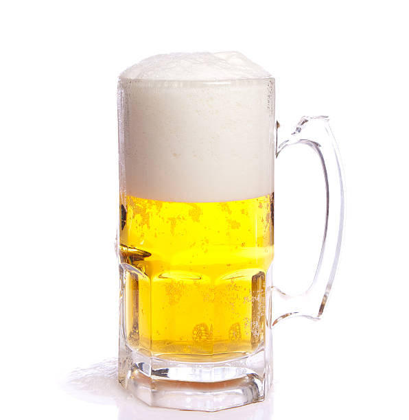 Glass of beer stock photo