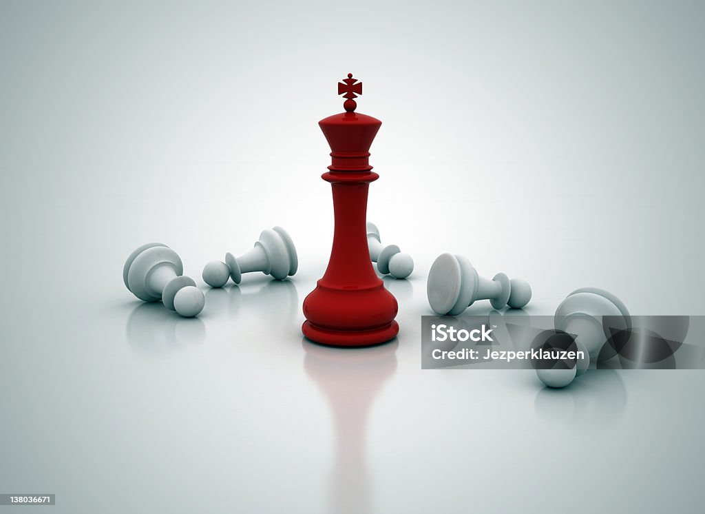 チェスの独立したキングベッド 1 台 - 赤のロイヤリティフリ�ーストックフォト