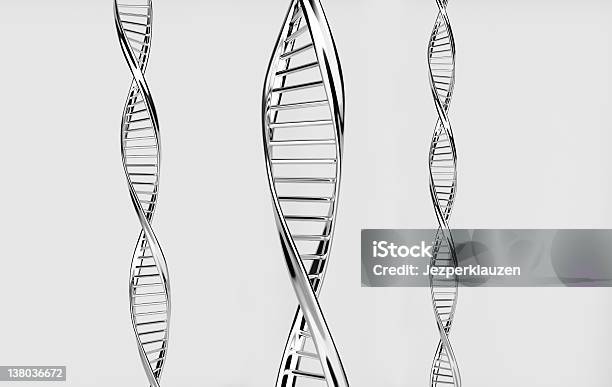 Dna Strands Stock Photo - Download Image Now - DNA, Silver - Metal, Silver Colored