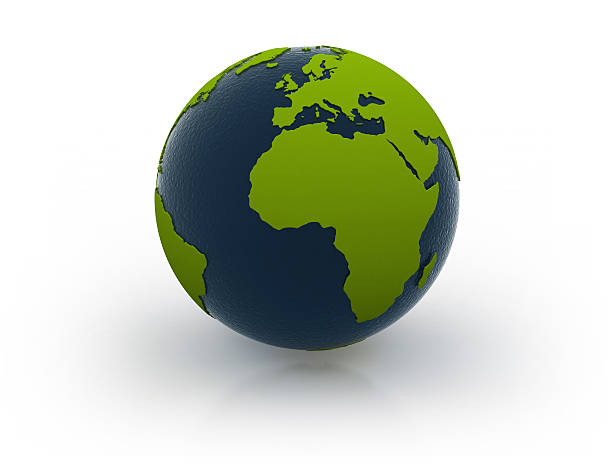istock World Globe Green With Blue Water - High Detail 138036784