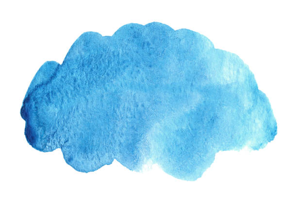 istock Abstract watercolor stain with gradient. Watercolor shape 1380369634