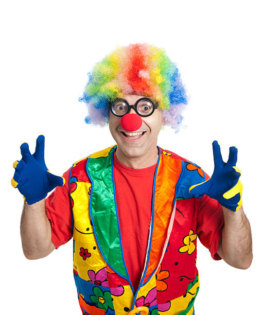 Funny clown stock photo