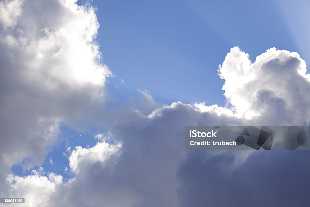 Cloudy sky Cloudy sun with sunlight after the rain Beauty In Nature Stock Photo