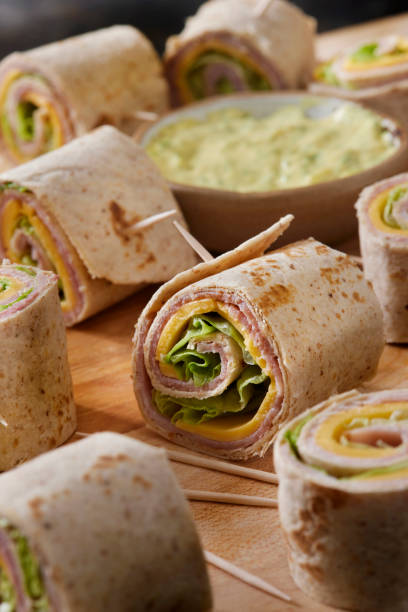 istock Ham, Lettuce and Cheese Tortilla Bites 1380383001