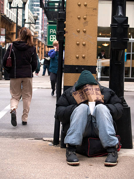 istock Homeless man in Downtown Chicago 138038324