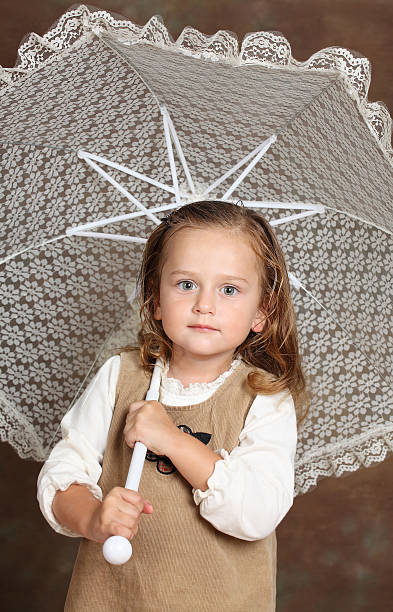 Beatifull girl with white umbrella Little Beautifull Girl with white umbrella beatifull stock pictures, royalty-free photos & images