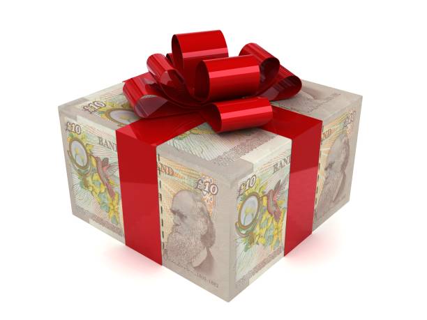 british pound money finance free gift - gift currency british currency pound symbol imagens e fotografias de stock