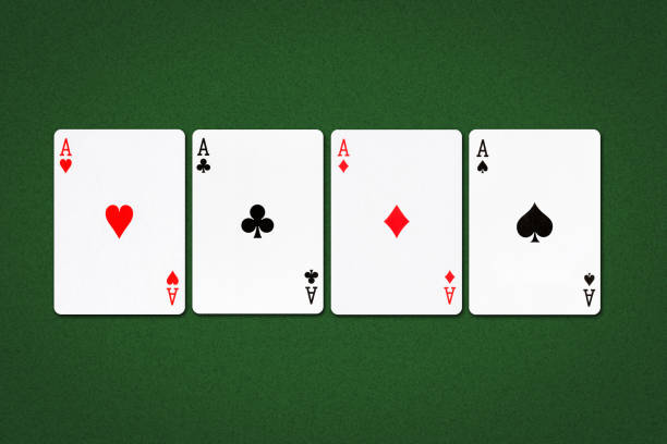 Full house in poker game with three of a kind 3's and a pair of aces is a strong hand