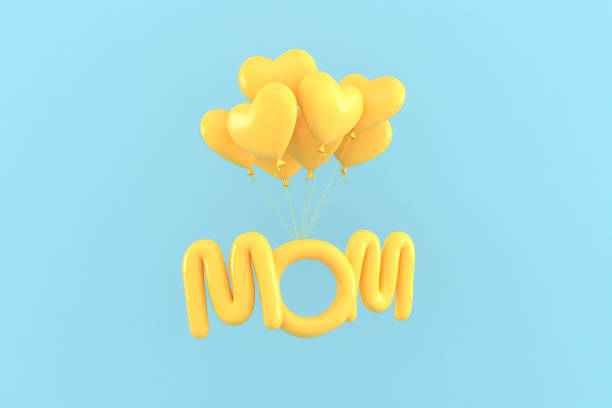 istock Mother's Day greeting card, 3D rendering of celebrations on special days. 1380420656