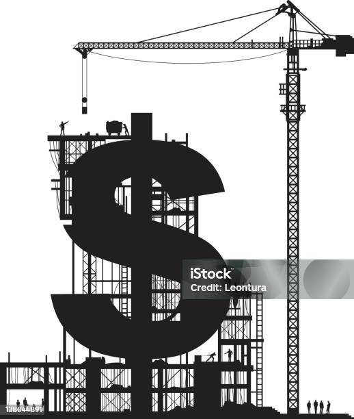 Ilustración de Decisiones De Dólares y más Vectores Libres de Derechos de Solar de construcción - Solar de construcción, Símbolo del dólar, Ahorros