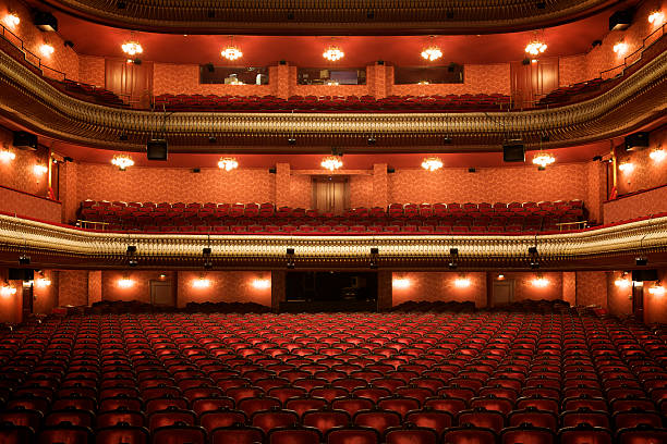 teatro interior: vazio teatro clássico - empty theater imagens e fotografias de stock