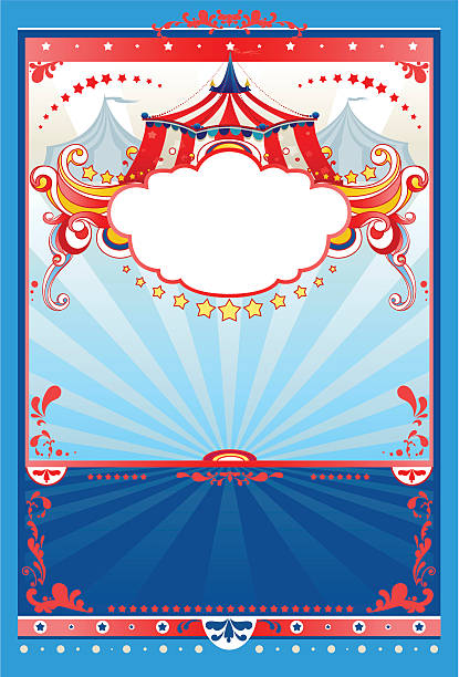 zirkus hintergrund - circus circus tent poster retro revival stock-grafiken, -clipart, -cartoons und -symbole