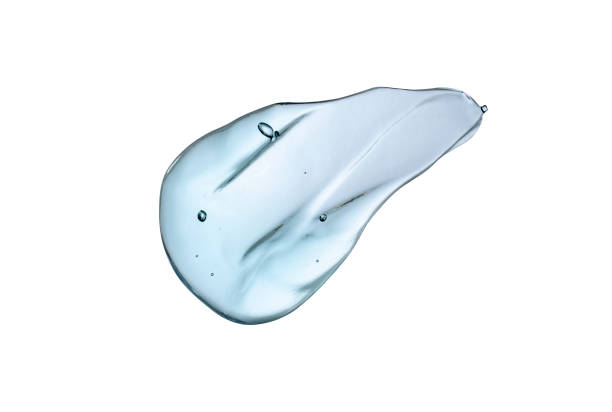 istock Cosmetic cream transparent liquid gel serum texture with micro bubble on white background beauty concept 1380542164