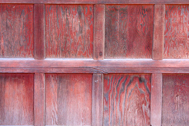 Weathered garage door background stock photo