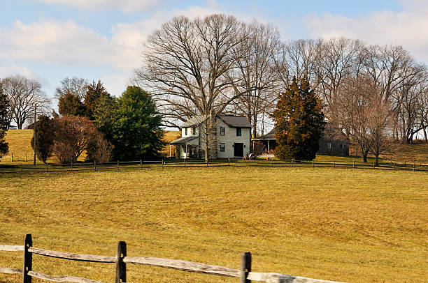 Capture of an old Pennsylvania farmhouse in the winter