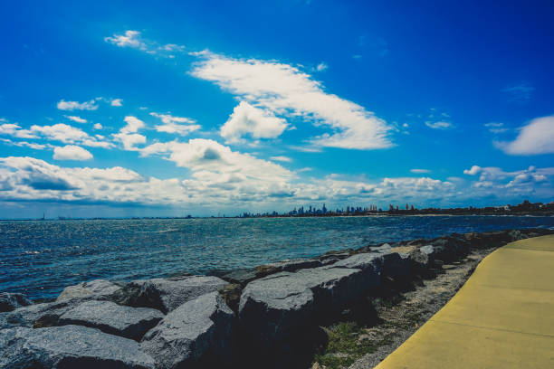 A coast in Australia next to Melbourne.