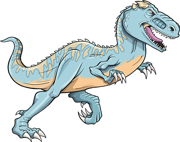 Tyrannosaurus Rex Carnotaurus Dinosaur vector art illustration