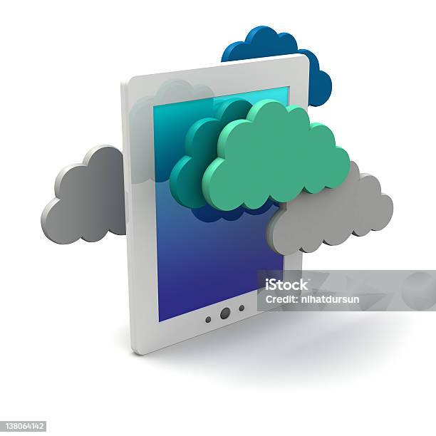 클라우드 컴퓨팅 태블릿 0명에 대한 스톡 사진 및 기타 이미지 - 0명, 3차원 형태, 디지털 생성 이미지