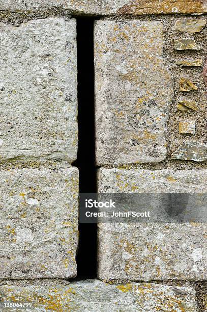 Arrow Slit In The Exterior Wall Of A Scottish Castle Stock Photo - Download Image Now