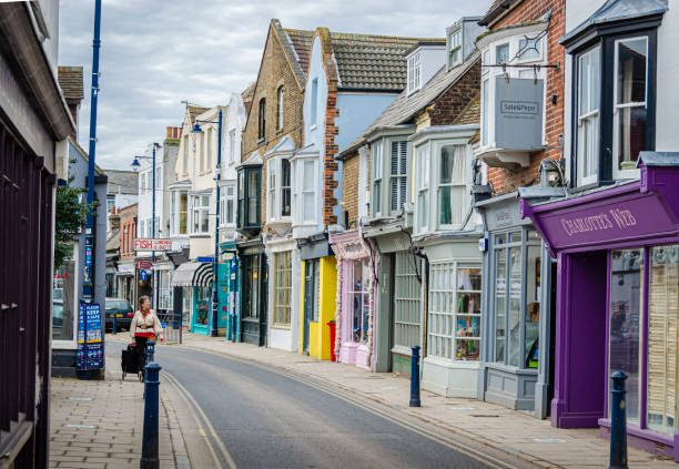 Whitstable Street View, Kent, UK stock photo